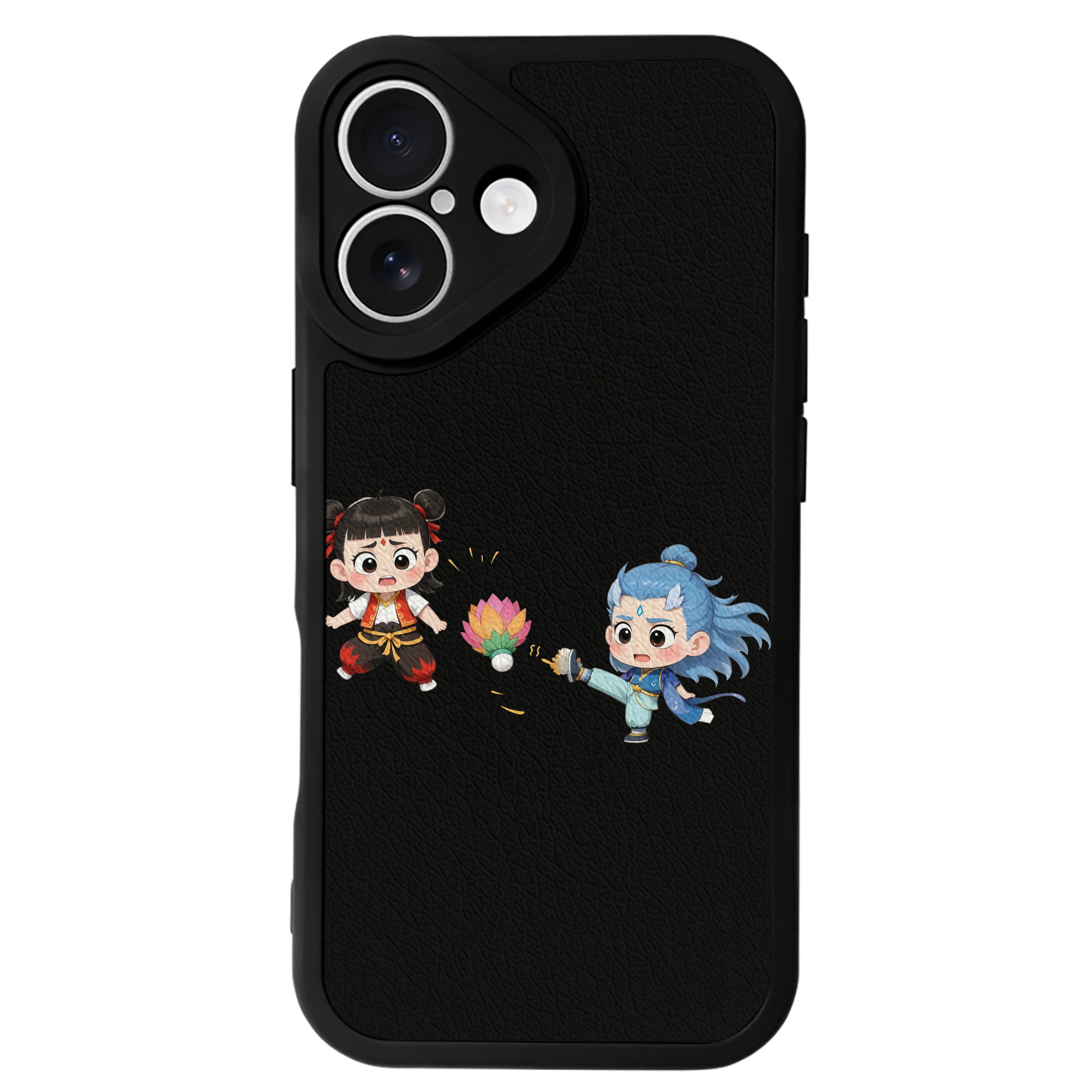 （画像用） Ne Zha 2 ナタ 魔童の大暴れ 【iPhone 16シリーズ対応】シリコンスマホケース（レザー調） 材質：シリコン